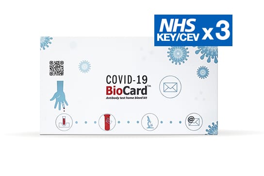 Antibody tests - Covid-19 Biocard&trade; (NHS/Key) (x3)